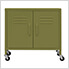 23.6" x 13.8" x 22" Steel Rolling Storage Cabinet (Olive Green)
