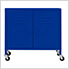 23.6" x 13.8" x 22" Steel Rolling Storage Cabinet (Navy Blue)