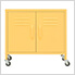 23.6" x 13.8" x 22" Steel Rolling Storage Cabinet (Mustard Yellow)