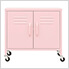 23.6" x 13.8" x 22" Steel Rolling Storage Cabinet (Pink)