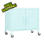 vidaXL 23.6" x 13.8" x 22" Steel Rolling Storage Cabinet (Mint)