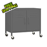 vidaXL 23.6" x 13.8" x 22" Steel Rolling Storage Cabinet (Anthracite)