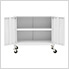 23.6" x 13.8" x 22" Steel Rolling Storage Cabinet (White)