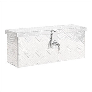 19.7" x 8.1" x 5.9" Aluminum Storage Box (Silver)