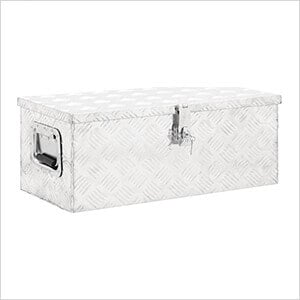 27.6" x 12.2" x 10.6" Aluminum Storage Box (Silver)