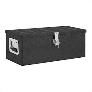 27.6" x 12.2" x 10.6" Aluminum Storage Box (Black)