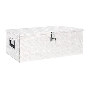 35.4" x 18.5" x 13.2" Aluminum Storage Box (Silver)