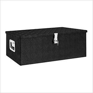 35.4" x 18.5" x 13.2" Aluminum Storage Box (Black)