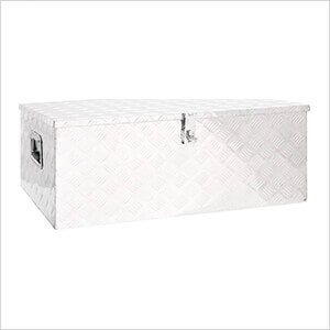 39.4" x 21.7" x 14.6" Aluminum Storage Box (Silver)