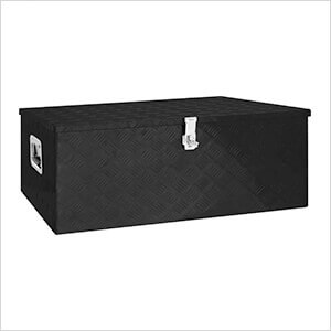 39.4" x 21.7" x 14.6" Aluminum Storage Box (Black)