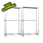 vidaXL 2-Tier Tire Rack with Top Shelf (2-Pack)