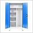 35.4" x 15.7" x 70.9" Metal Locker Cabinet (Gray and Blue)