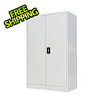 vidaXL 35.4" x 15.7" x 55.1" Metal Office Cabinet (Gray)