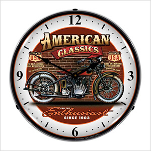 American Classic Bike Backlit Wall Clock
