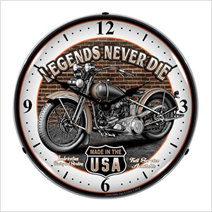 Legends Never Die Backlit Wall Clock