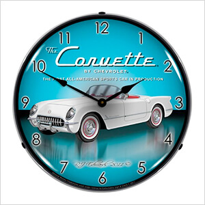 1953 Corvette Backlit Wall Clock