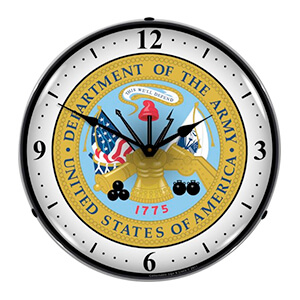 US Army Seal Backlit Wall Clock