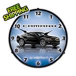 Collectable Sign and Clock Camaro G5 Black Backlit Wall Clock