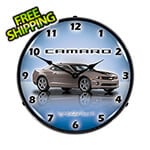Collectable Sign and Clock Camaro G5 Grey Backlit Wall Clock