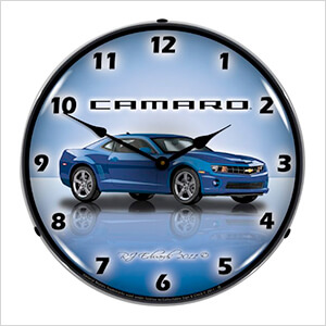 Camaro G5 Imperial Blue Backlit Wall Clock