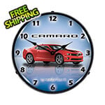Collectable Sign and Clock Camaro G5 Red Jewel Backlit Wall Clock