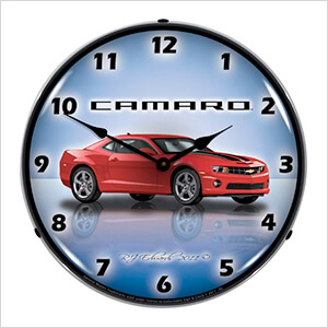 Camaro G5 Red Jewel Backlit Wall Clock