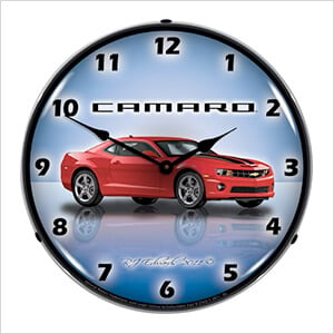 Camaro G5 Red Jewel Backlit Wall Clock