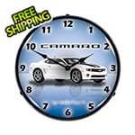 Collectable Sign and Clock Camaro G5 Summit White Backlit Wall Clock