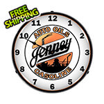 Collectable Sign and Clock Jenny Gasoline Backlit Wall Clock