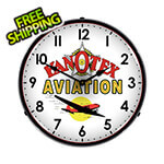 Collectable Sign and Clock KanOtex Avaition Backlit Wall Clock