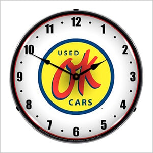 OK Used Cars Backlit Wall Clock