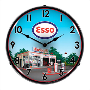 Esso Station Backlit Wall Clock