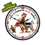 Collectable Sign and Clock Esso Tiger Backlit Wall Clock