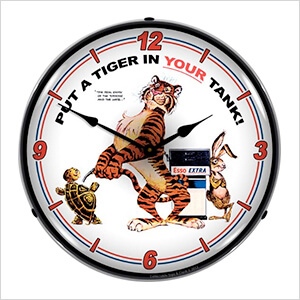 Esso Tiger Backlit Wall Clock