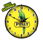 Collectable Sign and Clock Polly Gas Backlit Wall Clock
