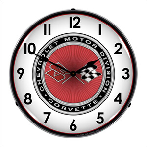 C3 Corvette Backlit Wall Clock