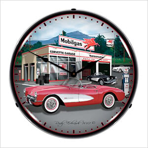 1957 Corvette Backlit Wall Clock