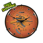 Collectable Sign and Clock AK 47 Backlit Wall Clock