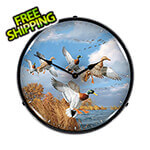 Collectable Sign and Clock Mallards Backlit Wall Clock