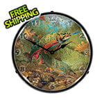 Collectable Sign and Clock American Beauties Trout Backlit Wall Clock