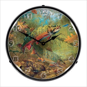 American Beauties Trout Backlit Wall Clock