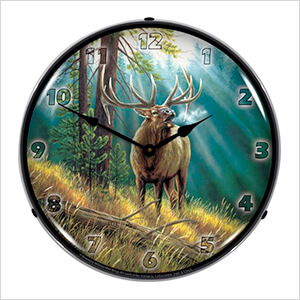 Calling All Challengers Elk Backlit Wall Clock