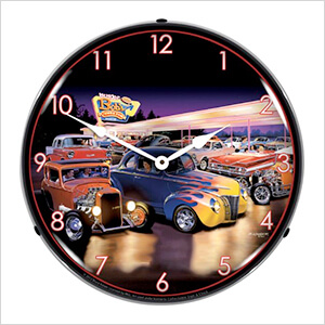 Burger Bobs Backlit Wall Clock