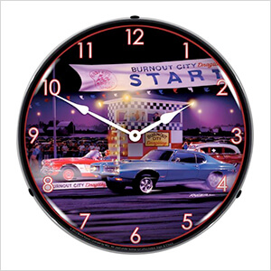 Drag City Backlit Wall Clock