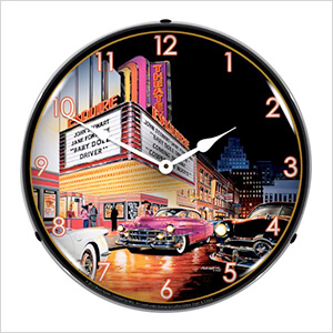 Esquire Theatre Backlit Wall Clock