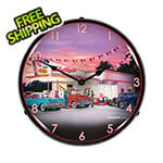 Collectable Sign and Clock Wallys Backlit Wall Clock