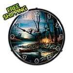 Collectable Sign and Clock Evening Glow Backlit Wall Clock