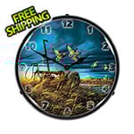 Collectable Sign and Clock Landmark Mallards Backlit Wall Clock