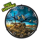 Collectable Sign and Clock Landmark Mallards Backlit Wall Clock