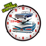 Collectable Sign and Clock 1959 Chevrolet Backlit Wall Clock